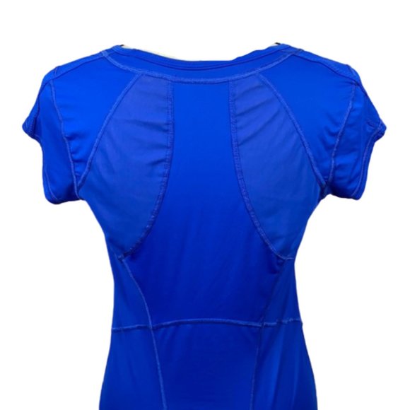Zella Royal Blue Sunny Run SS Active Tee w/Mesh Back - L - Picture 4 of 9